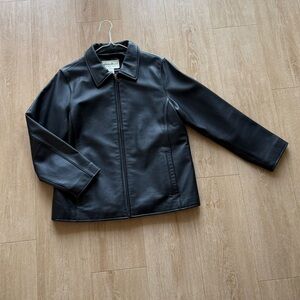 Vintage Eddie Bauer Black Leather Jacket